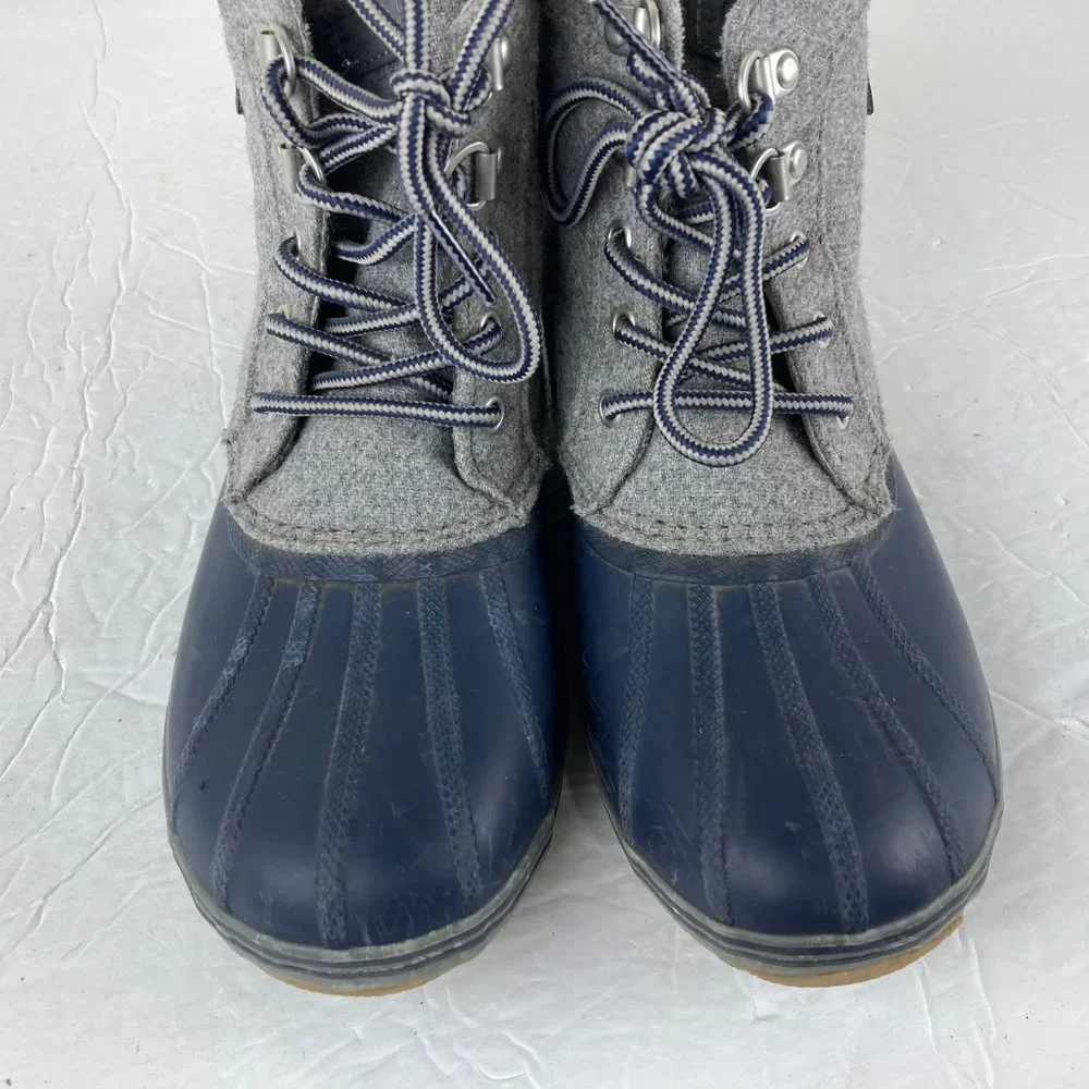 Sperry Top Sider Boys Sz 3 Rain Snow Duck Boot Wool Blend Lace Up‎